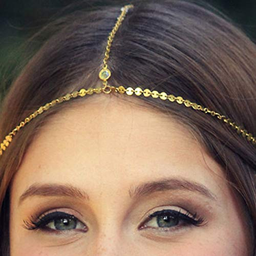 Bmadge Boho Sequins Head Chain Gold Rhinestone Headpieces Dainty Hair Jewelry for Women and Girls Silver Bmadge Boho Sequins Head Chain Gold Rhinestone Headpieces Dainty Hair Jewelry for Women and Girls Silver