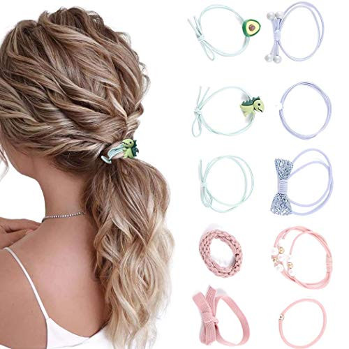 Obmyec Hair Bands Bowknot Hair Ties Rubber Hair Scrunchies Elastic Ponytail Holder Hair Accessories for Women and Girls 10pcs Obmyec Hair Bands Bowknot Hair Ties Rubber Hair Scrunchies Elastic Ponytail Holder Hair Accessories for Women and Girls 10pcs