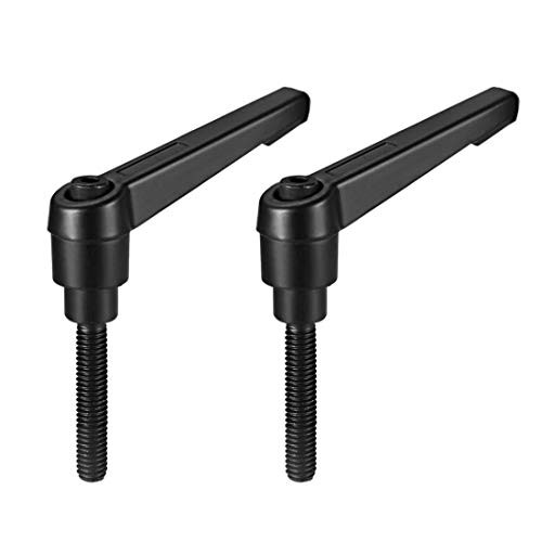 uxcell M6 x 25mm Handle Adjustable Clamping Lever Thread Push Button Ratchet Male Threaded Stud 2Pcs