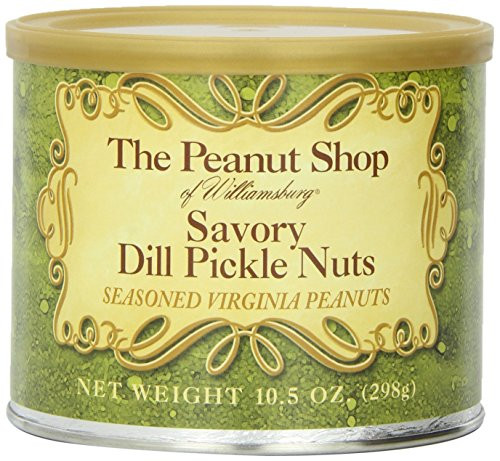 The Peanut Shop of Williamsburg Savory Dill Pickle Nuts  10-5-Ounce Tin