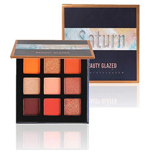 Beauty Glazed 9 Colors Shimmer Eyeshadow Matte Glitter Eye Shadow Palette Natural Waterproof Long Lasting Pigmented Eyeshadow Powder Cosmetics 02 Vibrant Orange Beauty Glazed 9 Colors Shimmer Eyeshadow Matte Glitter Eye Shadow Palette Natural Waterproof Long Lasting Pigmented Eyeshadow Powder Cosmetics 02 Vibrant Orange