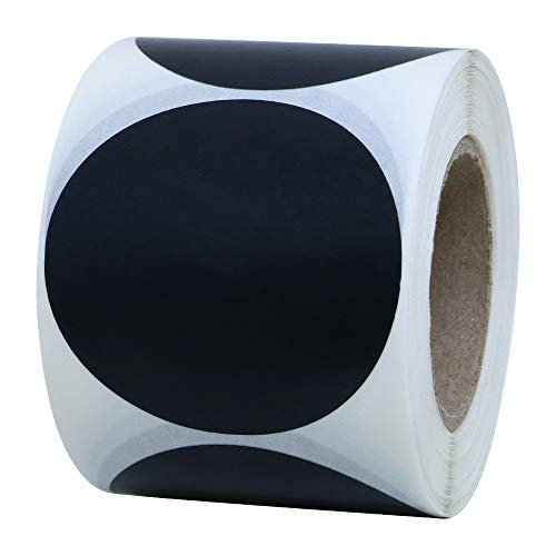 Hybsk Gold Labels 3 inch Round Color Coding Dots Stickers 200 Labels Per Roll Black