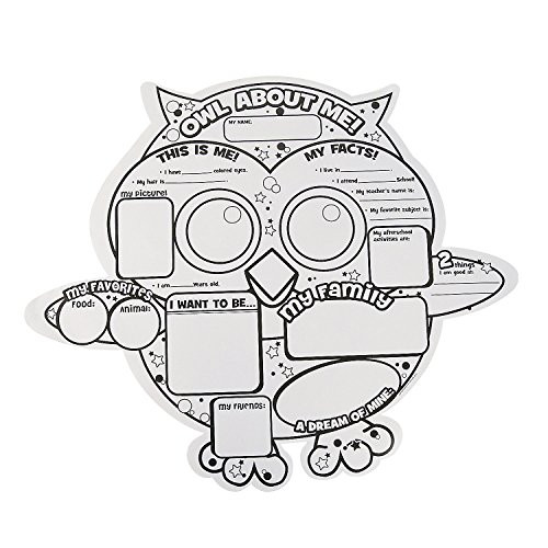 Fun Express Color Your Own "Owl About Me" Posters