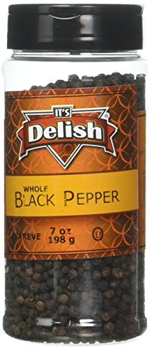 Whole Black Peppercorns  7 oz Medium Jar