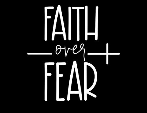 Makarios LLC Faith Over Fear MKR Decal Vinyl Sticker  Cars Trucks Vans Walls Laptop White 5-5 x 5-3 in MKR1670 Makarios LLC Faith Over Fear MKR Decal Vinyl Sticker  Cars Trucks Vans Walls Laptop White 5-5 x 5-3 in MKR1670