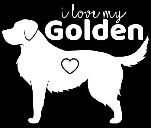 Makarios LLC Love My Golden Retriever Pets Cars Trucks Vans Walls Laptop MKR White 5-5 x 4-5 MKR959 Makarios LLC Love My Golden Retriever Pets Cars Trucks Vans Walls Laptop MKR White 5-5 x 4-5 MKR959