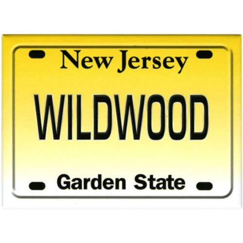 Wildwood New Jersey License Plate Fridge Collector s Souvenir Magnet 2-5  X 3-5