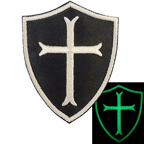 LEGEEON US Navy Seals Glow in The Dark DEVGRU Crusaders Templar Cross Embroidered Fastener Patch LEGEEON US Navy Seals Glow in The Dark DEVGRU Crusaders Templar Cross Embroidered Fastener Patch