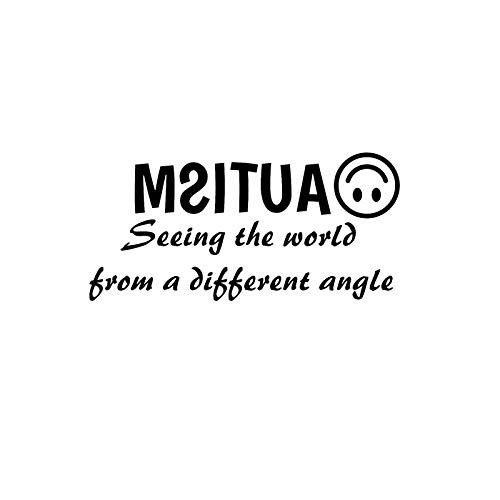 Autism Seeing The World from A Different Angle NOK Decal Vinyl Sticker  Cars Trucks Vans Walls Laptop Black 7-0 x 3-5 in NOK723