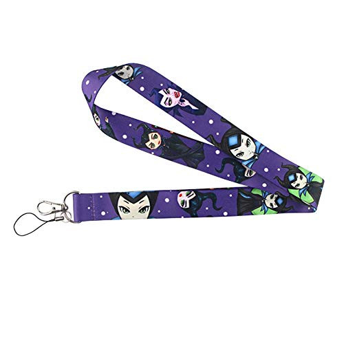 SuperSenter Premium Lanyard Maleficent Cartoon Villains Themed - Hook   Phone String - Keychains or ID Badge Holders