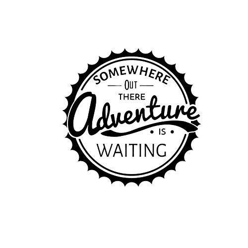 Somewhere Out There Adventure is Waiting NOK Decal Vinyl Sticker  Cars Trucks Vans Walls Laptop Black 5-5 x 5-5 in NOK1174