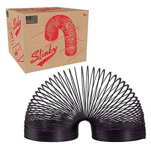 Collectors Slinky The Original Walking Spring Toy  Black Metal Slinky