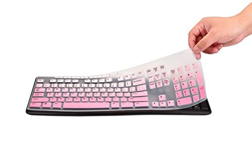 KeyCover - Ultra Thin Keyboard Cover Compatible with Logitech K200 K260 K270 MK200 MK260 MK270 MK275 Keyboard - Gradual Pink