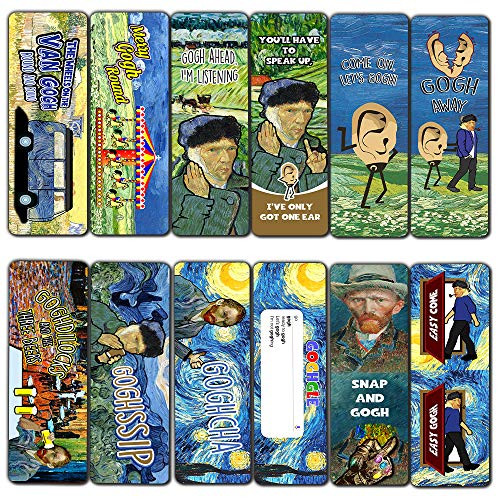 Obsessed with Van Gogh Bookmarks Series 2 12-Pack  Awesome Classical Van Gogh Art Impressions Book Page Cards  Premium Gift Stocking Stuffers for Artists Painters Men Women Adults  Art Decal