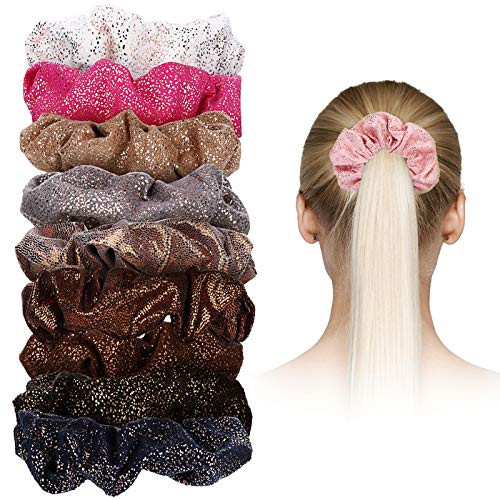 10 Pieces Shiny Metallic Scrunchies Hair Ties Hair Scrunchies Elastic Hair Bands Elastics Ponytail Holder Hair Ties Wrist Bands Hair Accessories for Girls Women 10 Pieces Shiny Metallic Scrunchies Hair Ties Hair Scrunchies Elastic Hair Bands Elastics Ponytail Holder Hair Ties Wrist Bands Hair Accessories for Girls Women