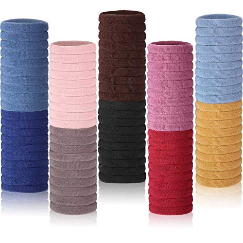 100 Pieces Thick Elastic Hair Ties Seamless Cotton Hair Bands Stretch Ponytail Holders Headband Hair Scrunchies Hair Accessories No Crease Damage for Thick Hair Multicolor 100 Pieces Thick Elastic Hair Ties Seamless Cotton Hair Bands Stretch Ponytail Holders Headband Hair Scrunchies Hair Accessories No Crease Damage for Thick Hair Multicolor