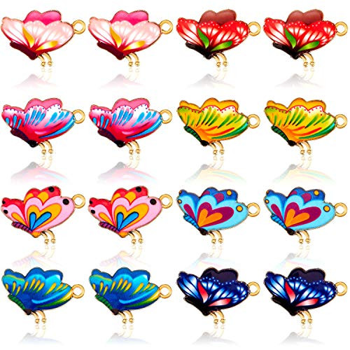 16 Pieces Butterfly Charm Pendants Acrylic Butterfly Jewelry Charm Colorful Butterfly Shape Charm for DIY Necklace Bracelet Earrings Crafts Making Supplies 8 Colors 16 Pieces Butterfly Charm Pendants Acrylic Butterfly Jewelry Charm Colorful Butterfly Shape Charm for DIY Necklace Bracelet Earrings Crafts Making Supplies 8 Colors