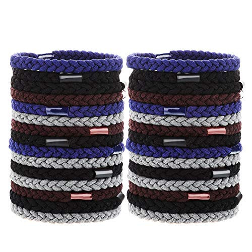30 Pieces Elastic Hair Ties Hair Ropes Hair Bands Ponytail Holders Hair Ties Braided Ponytail Holders Elastics Braided Bands Hair Ties for Thick Heavy and Curly Hair 4 Colors 30 Pieces Elastic Hair Ties Hair Ropes Hair Bands Ponytail Holders Hair Ties Braided Ponytail Holders Elastics Braided Bands Hair Ties for Thick Heavy and Curly Hair 4 Colors