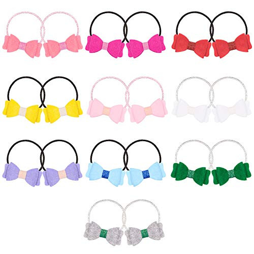 20 Pcs Baby Girl s Hair Ties Hair Bows Holder Elastic Rubber Bands Hair Bands Hair Elastics No Crease Ponytail Holders for Infants Toddlers Girls Kids