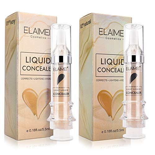2PCS Light Liquid Concealer Foundation Cream Long Lasting Waterproof Matte Liquid Foundation Natural Moisturizing Highlighting Facial Blemish Concealer for Beautiful Girls 2PCS Light Liquid Concealer Foundation Cream Long Lasting Waterproof Matte Liquid Foundation Natural Moisturizing Highlighting Facial Blemish Concealer for Beautiful Girls