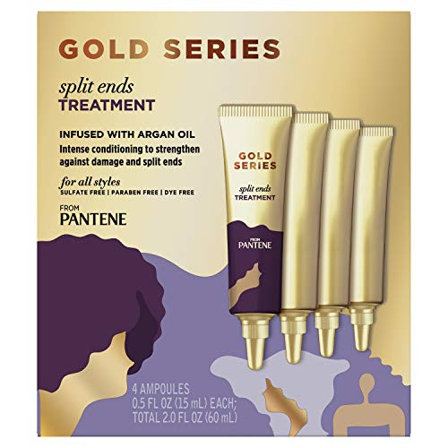 Pantene Gold Series Split Ends Treatment  for Curly and Coily Hair  Infused with Argan Oil  0-5 Fl Oz 4 Pack