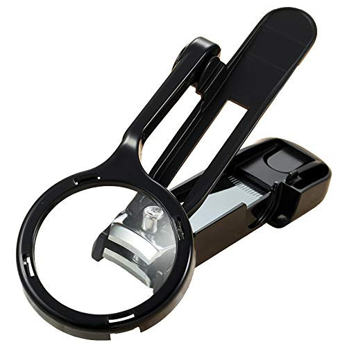 OMUDA Stainless steel nail clippers with magnifying glass Toenail Fingernail Clippers The elderly and childrens Nail cutter