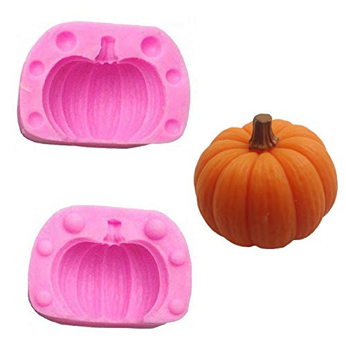 NACTECH 3D Pumpkin Silicone Mold Mini Pumpkin Mold for Thankgiving  Halloween  Candy  Baking  Cake Decoration  Soap Making  Chocolate  Candle  Clay