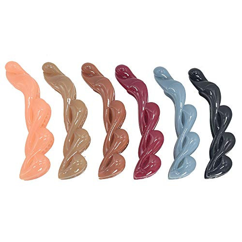 6 Pieces Plastic Banana Clips Hair Hair Claw Clip Clincher Combs Banana Combs for Ponytail Holder Girls and Women