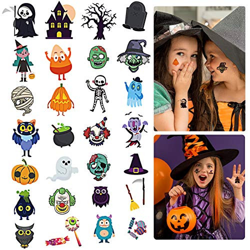 150PCS Halloween Temporary Tattoos for Kids Halloween Decorations Party Makeup Pumpkin 12 sheets Waterproof Kids Tattoos Halloween Stickers Boys Girls Trick or Treat Party Favor 150PCS Halloween Temporary Tattoos for Kids Halloween Decorations Party Makeup Pumpkin 12 sheets Waterproof Kids Tattoos Halloween Stickers Boys Girls Trick or Treat Party Favor