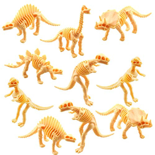 Jyongmer 24 Pieces 3-5 Inch Dinosaur Fossil Skeletons  Assorted Dinosaur Bones Skeleton Toys Figures Dinosaur Educational Toy Set for Gift  Science Play  Party Favor Decorations  Dino Sand Dig