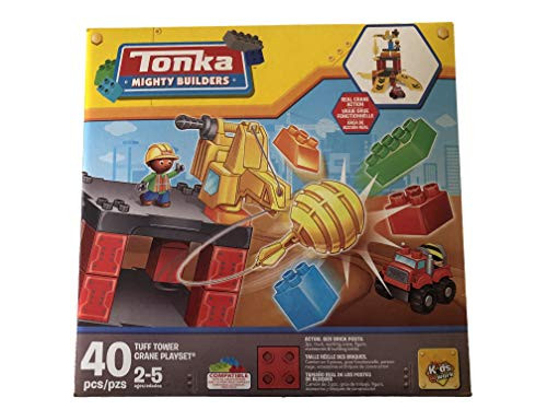 Amloid Tonka Mighty Builders Tower and Crane Building Blocks Play Set, 40 Pieces Amloid Tonka Mighty Builders Tower and Crane Building Blocks Play Set, 40 Pieces