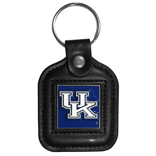 NCAA Siskiyou Sports Fan Shop Kentucky Wildcats Square Leather Key Chain One Size Black