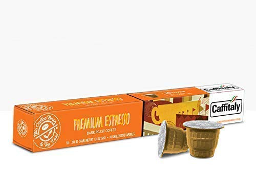 Coffee Bean   Tea Leaf Nespresso Premium Espresso Dark Roast Capsules 10ct