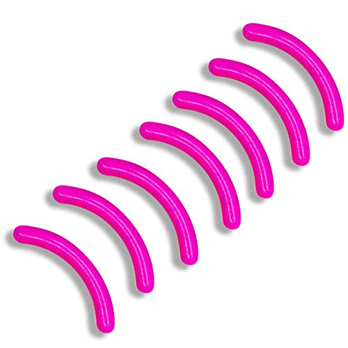 100 Pieces Eyelash Curler Refills Pads Silicone Rubber Eyelash Curler Replacement Refills Pads for Universal Eyelash Curler  Pink