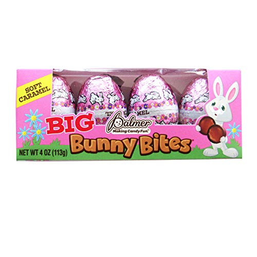 Palmer 1 pack Easter Big Bunny Bites Candy - Milk Chocolate Flavored with Soft Caramel Center - 4 oz - 113 g Palmer 1 pack Easter Big Bunny Bites Candy - Milk Chocolate Flavored with Soft Caramel Center - 4 oz - 113 g