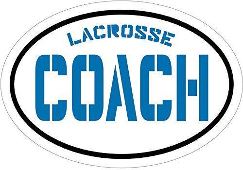 WickedGoodz Oval Lacrosse Coach Vinyl Decal - Lax Sticker - Perfect Sports Coach Player Gift WickedGoodz Oval Lacrosse Coach Vinyl Decal - Lax Sticker - Perfect Sports Coach Player Gift