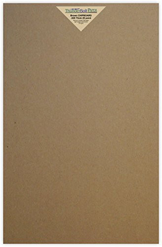 40 Chipboard 20pt (point) Thickness Sheets 12 X 18 Inches Large|Poster Size Light Weight .020" Caliper Thick Cardboard Paper Craft|Packaging Brown Kraft PaperBoard for Stiffness, Support & Protection
