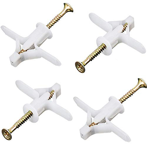 Drywall Anchor Kit - Drywall and Hollow-Wall Anchor Assortment Kit  for Drywall?Anchors  Screws  Wall Anchor Hooks  and Hollow-Door Toggle Anchor 60PCS - 30 SetCombination 1