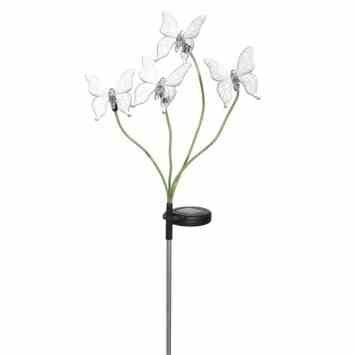 Grasslands Road Set of 2 Solar Butterfly Color-Changing Stake