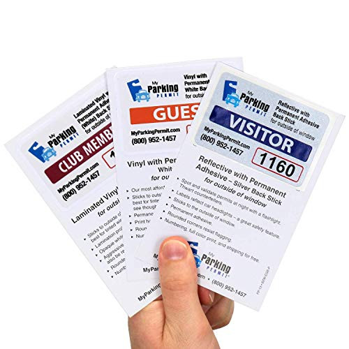 SmartSign  Parking Permit Decals  Sample Pack  Pack of 16