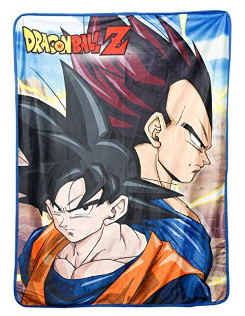 Great Eastern Entertainment 57677 Dragon Ball Z - Goku & Vegeta Sublimation Throw Blanket One Size Multi/Colored