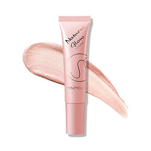 Shimmer Liquid Highlighter Glow  Silky Smooth Illuminating Glow Radiant Highlighting Illuminator Women Makeup for Eye Cheek Face Body Bronzer Contour Highlight PEACH CHAMPAGNE-1PC