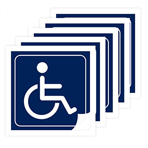 Disabled Wheelchair Symbol Labels Handicap Signs Stickers 6 Inch Convenient Decals for Handicapped Parking 5 pcs Disabled Wheelchair Symbol Labels Handicap Signs Stickers 6 Inch Convenient Decals for Handicapped Parking 5 pcs