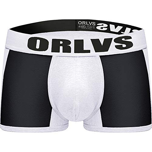 Mongous Men s Premium Cotton Underwear Ultra Soft Boxer Briefs with No Fly 4 Pack White
