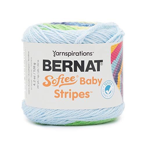 Bernat Softee Baby Stripes Yarn  4-2 oz  Summer Picnic Stripe  1 Ball