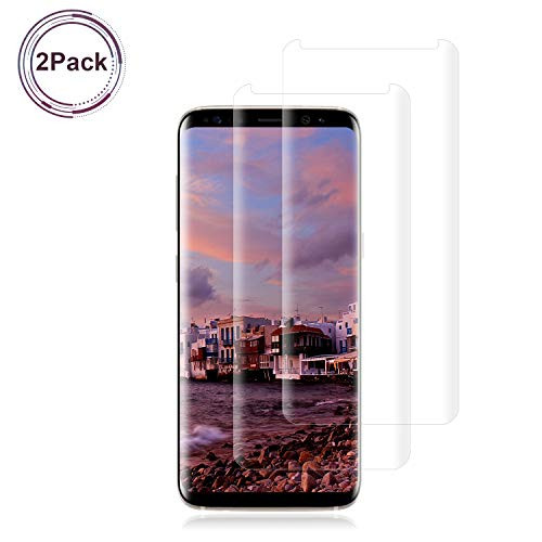 2 Pack  Galaxy S8 Plus Screen Protector  9H Hardness  Anti-Scratch  Anti-Bubble  3D Curved   High Definition   Ultra Clear  Tempered Compatible Samsung Galaxy S8 Plus-