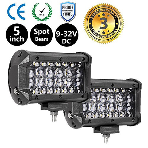 LED Driving Light, Moso LED 5Inch 2Pcs LED Pods Spot Light OSRAM LED Light Bar Waterproof Work Light Quad Row Fog Lights for Trucks Jeep ATV UTV, 3 Years Warranty LED Driving Light, Moso LED 5Inch 2Pcs LED Pods Spot Light OSRAM LED Light Bar Waterproof Work Light Quad Row Fog Lights for Trucks Jeep ATV UTV, 3 Years Warranty