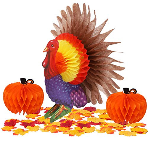 FORUP Thanksgiving Tissue Turkey Decorations Thanksgiving Turkey Pumpkin Centerpiece Table Decoration with Artificial Maple Leaves for Thanksgiving Harvest Party Table Centerpiece Accessories FORUP Thanksgiving Tissue Turkey Decorations Thanksgiving Turkey Pumpkin Centerpiece Table Decoration with Artificial Maple Leaves for Thanksgiving Harvest Party Table Centerpiece Accessories