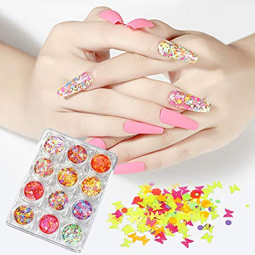12 Boxes 3D Butterfly Nail Art Glitter Sequins Colorful Laser Butterfly Nail Sequin Acrylic Paillettes Holographic Nail Sparkle Glitter for Nail Art Decoration DIY Crafting 12 Boxes 3D Butterfly Nail Art Glitter Sequins Colorful Laser Butterfly Nail Sequin Acrylic Paillettes Holographic Nail Sparkle Glitter for Nail Art Decoration DIY Crafting