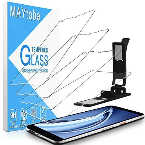 MAYtobe Google Pixel 3a XL Screen Protector - Tempered Glass for Google Pixel 3a XL 2019 Screen Protector  Easy Installation Tray  Anti Scratch  Bubble Free  4-Pack